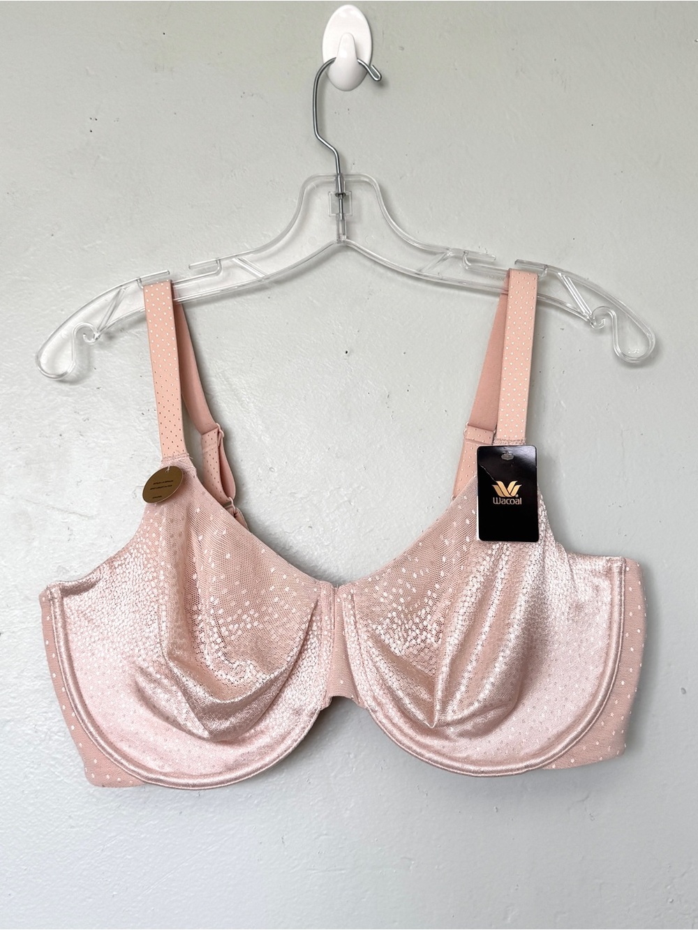 Wacoal Back Appeal Underwire Bra, 855303 in Rose Dust Size 40DDD